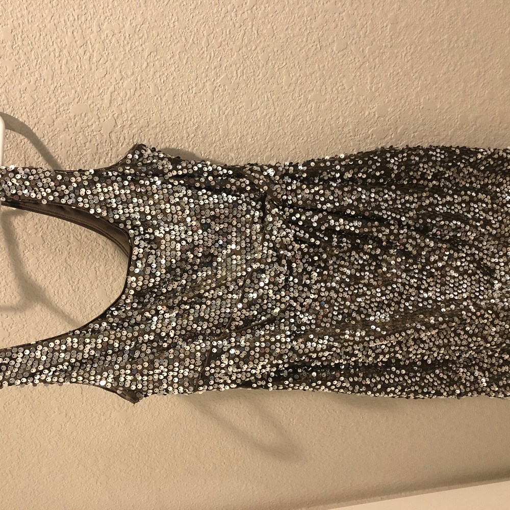 Silver sequin dress - like new!